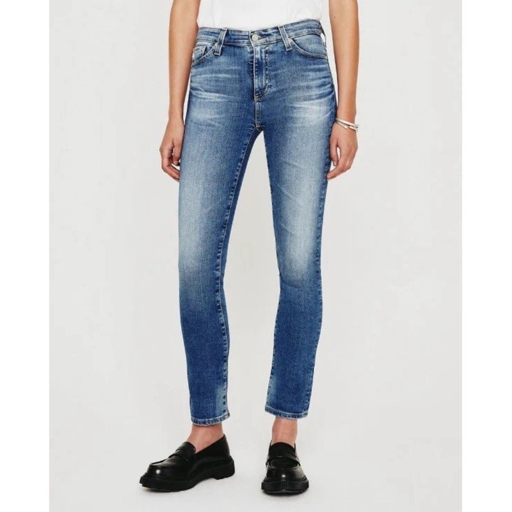 AG‎ Adriano Goldschmied Mari High Rise Slim Straight Leg Blue Jeans Size 26